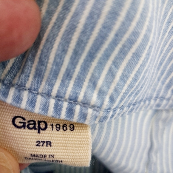 Gap 1969 Paper Bag Railroad Stripe Trouser Pant - Picture 8 of 12